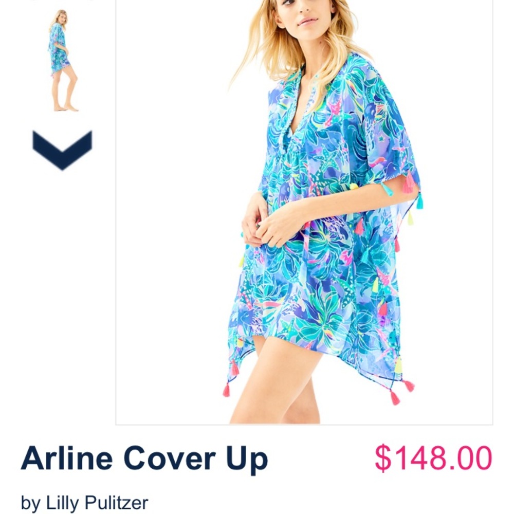 Lilly Pulitzer Blue and Pink Swim Coverup